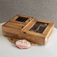 جعبه پذیرایی چوبی (تی بگ یا تی باکس) وارمردار- مدل رنگ تیره